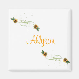 Sunflowers Personalised Magnet