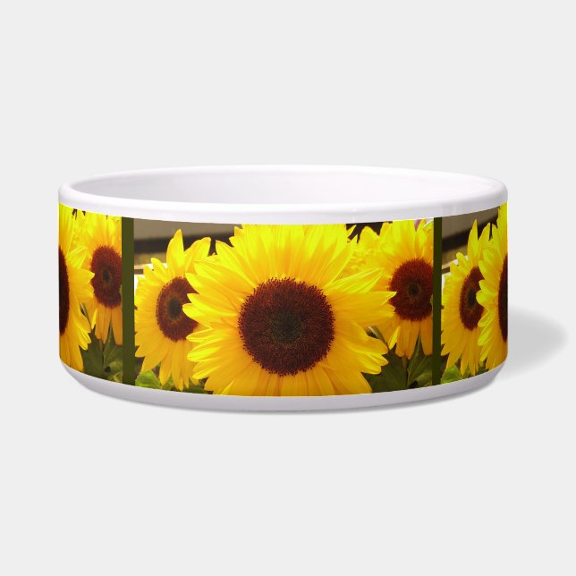 Sunflowers Pet Bowl (Front)
