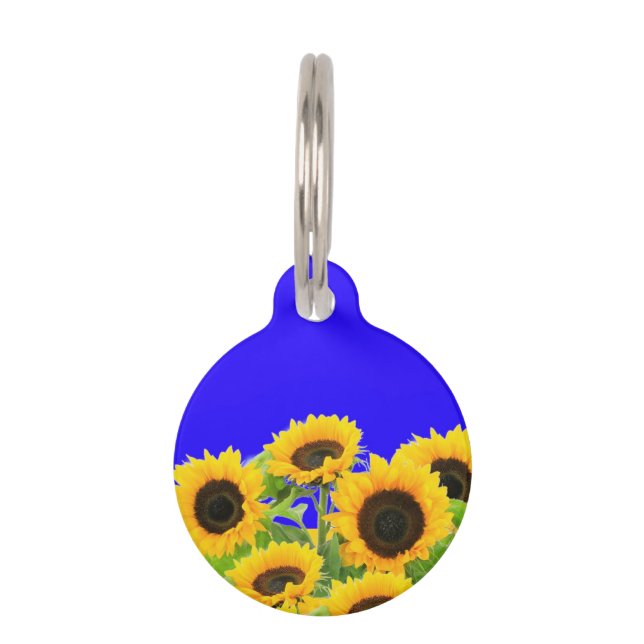 Sunflowers Pet ID Tag (Front)