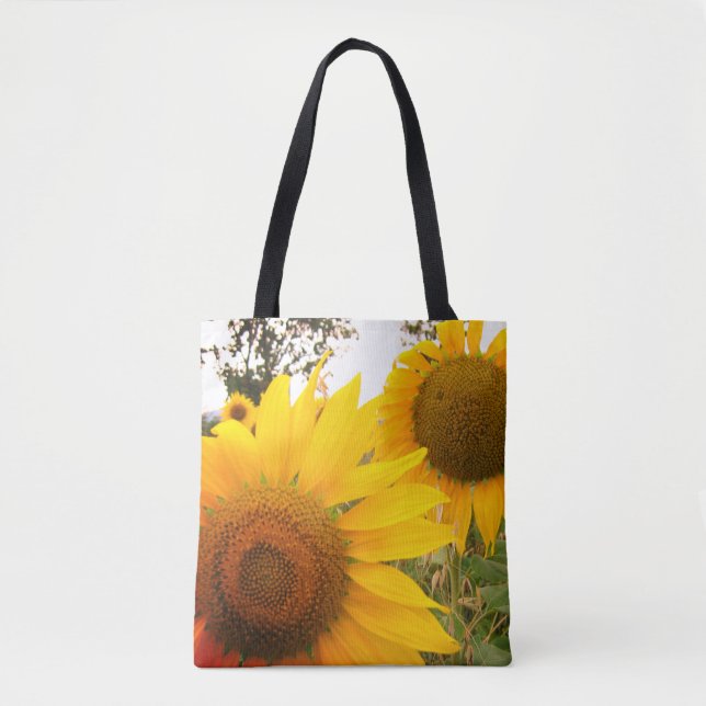 Sunflowers Photo Custom All-Over-Print Tote Bag (Front)