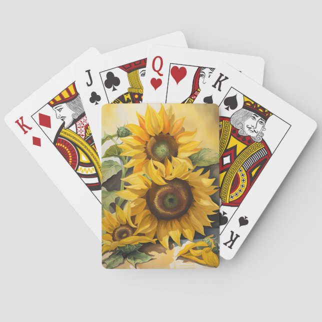 Sunflowers Playing Cards (Back)