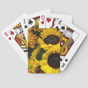 Sunflowers playing cards