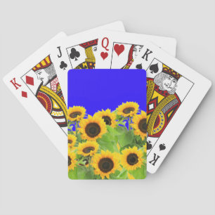 Sunflowers Playing Cards Ukraine Flag Colours