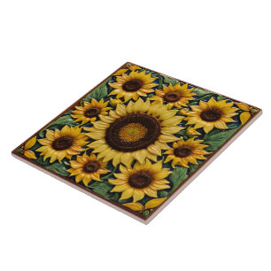 Sunflowers Popular Beautiful Collection Tile