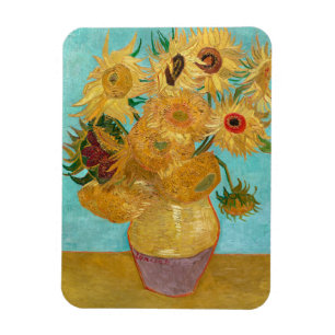 Sunflowers, Post Impressionist Still Life Painting Magnet