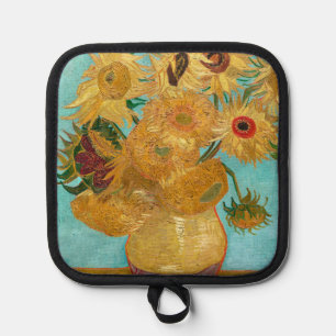 Sunflowers, Post Impressionist Still Life Painting Pot Holder
