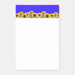 Sunflowers Post it Notes Ukrainian Flag Colours