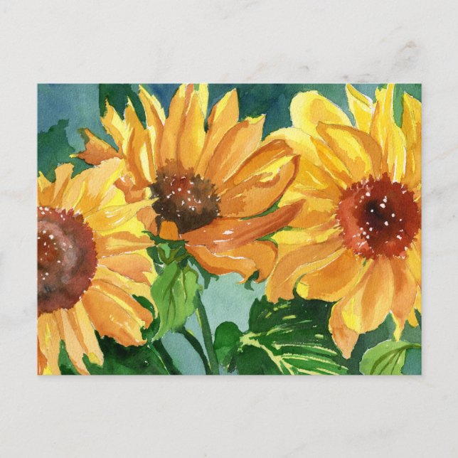 Sunflowers Postcard (Front)