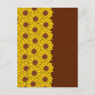 Sunflowers postcard, customise postcard