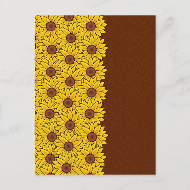 Sunflowers postcard, customise postcard (Front)