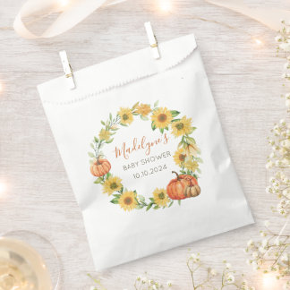 Sunflowers & Pumpkins fall Favour Bags