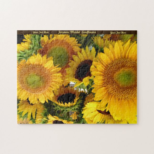 Sunflowers Puzzle Personalise Gift For Grandma (Horizontal)