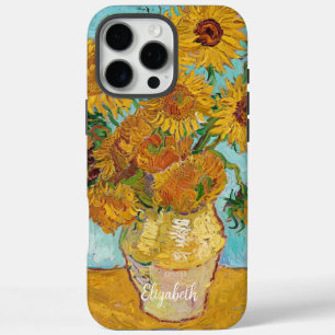Sunflowers Red Orange Yellow Van Gogh iPhone 16 Pro Max Case