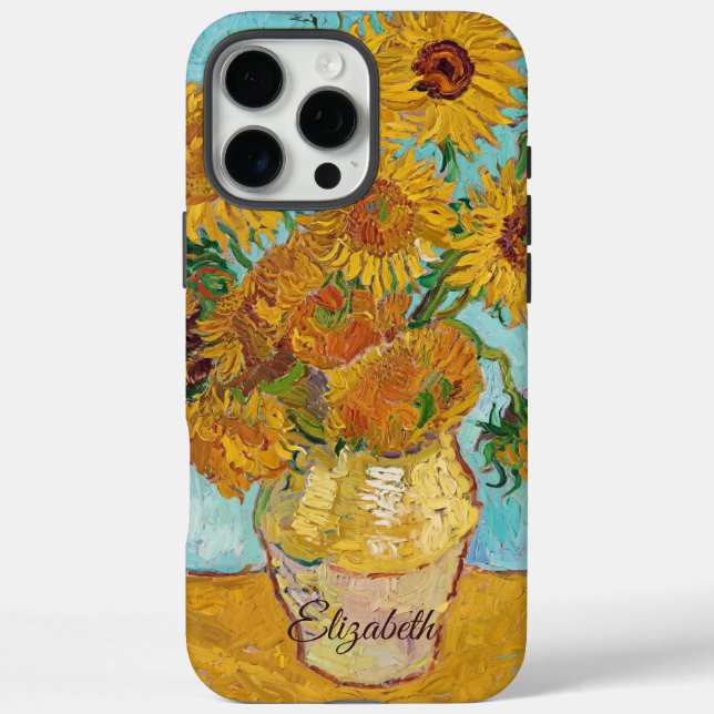 Sunflowers Red Orange Yellow Van Gogh Case-Mate iPhone Case (Back)