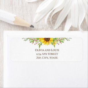 Sunflowers romantic summertime wedding mailing