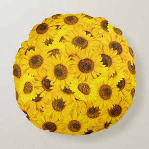 Sunflowers Round Cushion