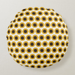 Sunflowers Round Cushion