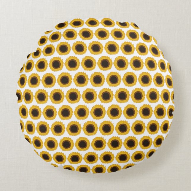 Sunflowers Round Cushion (Front)