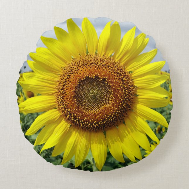 SunFlowers Round Cushion (Front)
