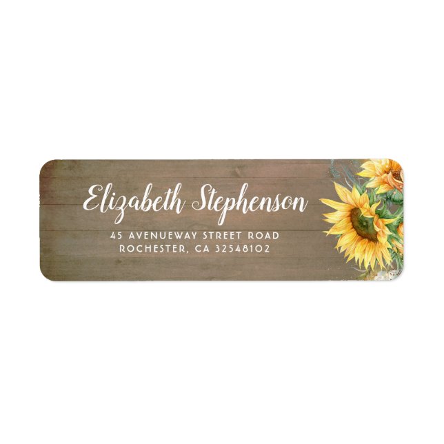 Sunflowers Rustic Country Fall Wedding (Front)