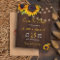 Sunflowers rustic wood budget save date wedding