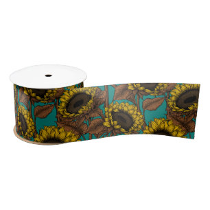 Sunflowers Satin Ribbon