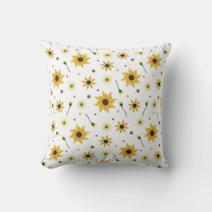 sunflowers  seamless pattern cushion