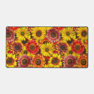 Sunflowers Seamless Pattern Desk Mat