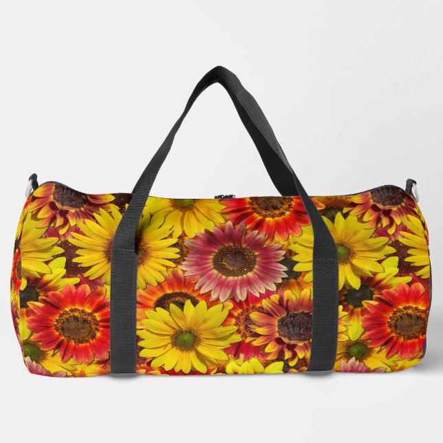 Sunflowers Seamless Pattern Duffle Bag (Front)