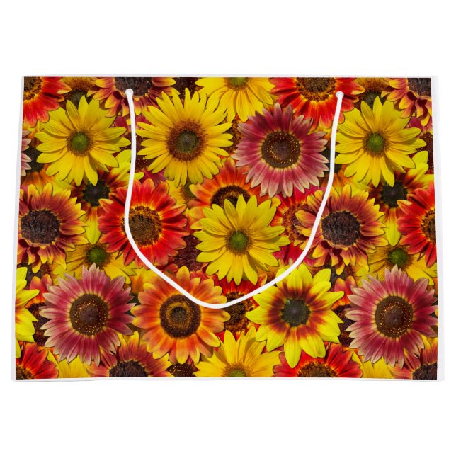 Sunflowers Seamless Pattern Large Gift Bag (Front)