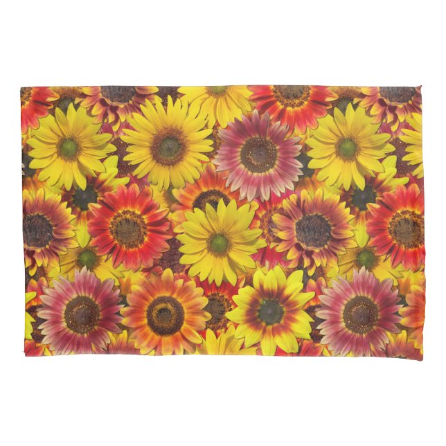 Sunflowers Seamless Pattern Pillowcase (Front-Left)