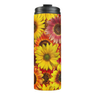 Sunflowers Seamless Pattern Thermal Tumbler