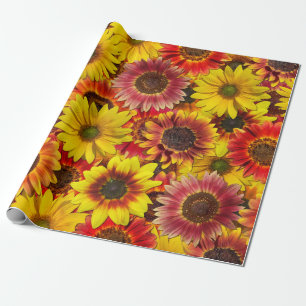 Sunflowers Seamless Pattern Wrapping Paper