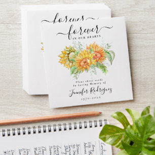 Sunflowers Seed Packet Memorial Funeral Envelope