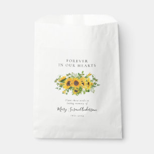 Sunflowers Seed Packet Memorial Funeral Favour Bags