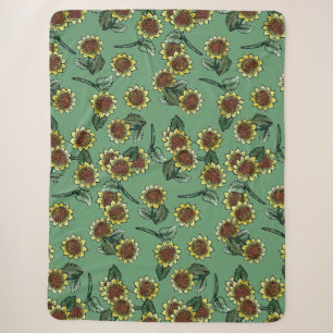 Sunflowers                                         sherpa blanket