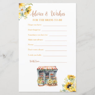 Sunflowers She's Off The Market Advice & Wishes