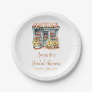 Sunflowers She's Off The Market Bridal Shower Paper Plate