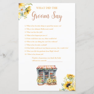 Sunflowers She's Off The Market What Groom Says