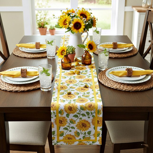 Sunflowers Short Table Runner (Creator Uploaded)