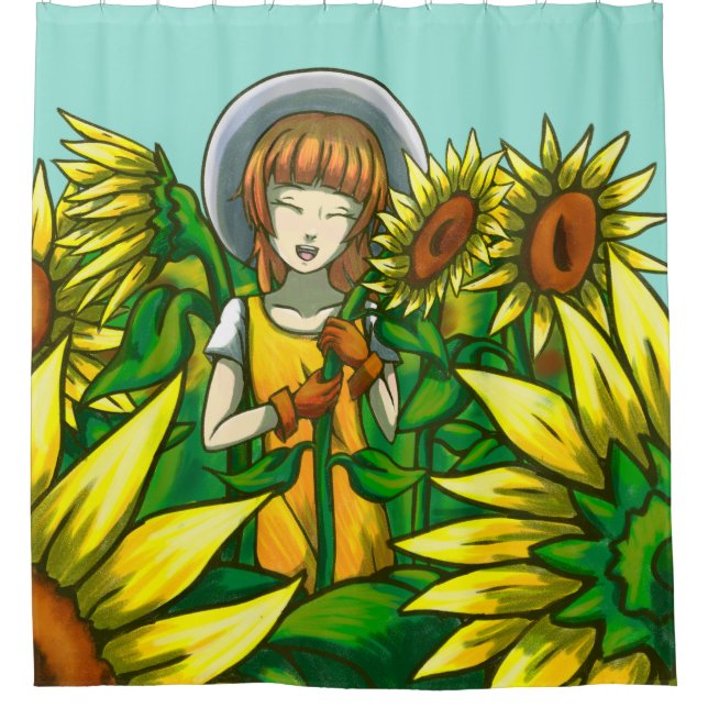 Sunflowers Shower Curtain (Front)