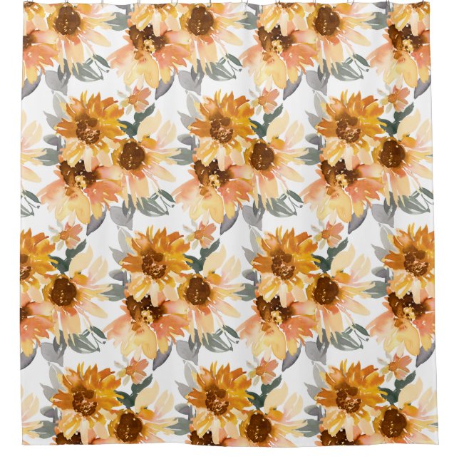 Sunflowers Shower Curtain (Front)