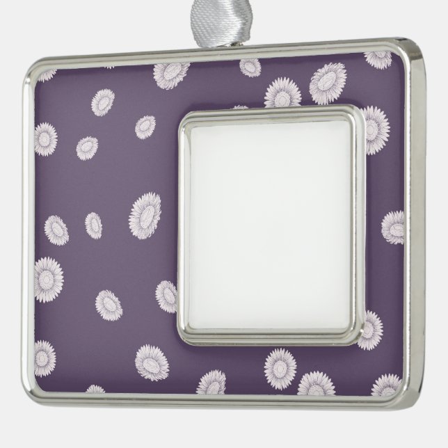 Sunflowers Silver Plated Framed Ornament (Left)