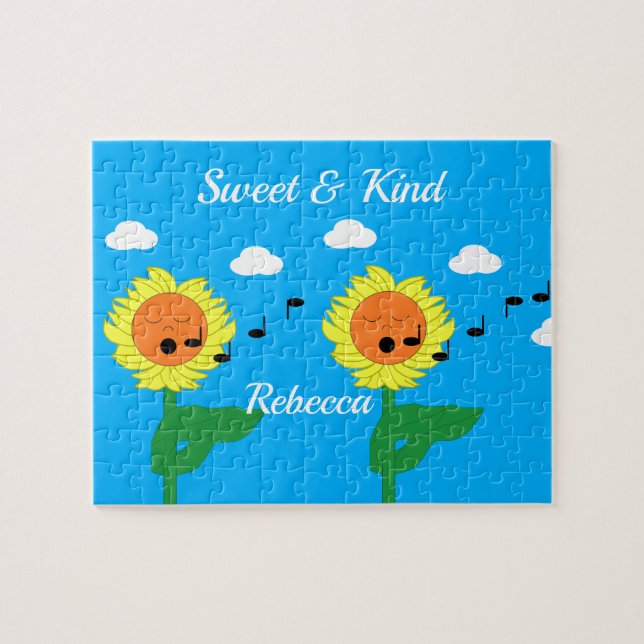 Sunflowers Singing Jigsaw Puzzle (Horizontal)