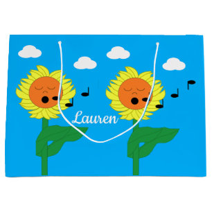 Sunflowers Singing Large Gift Bag
