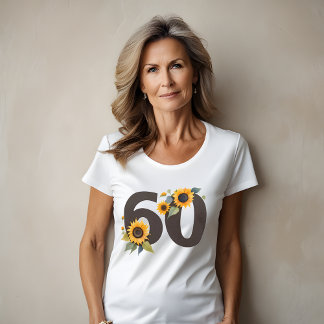 Sunflowers Sixty Women's Tshirt - 60th Birthday
