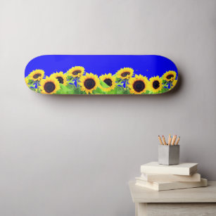 Sunflowers Skateboard - Ukraine Flag Colours