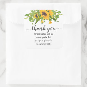 Sunflowers Square Sticker