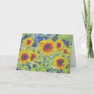 Sunflowers Starry Night Card