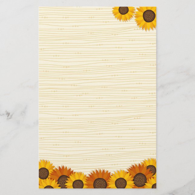 Sunflowers stationery (Front)
